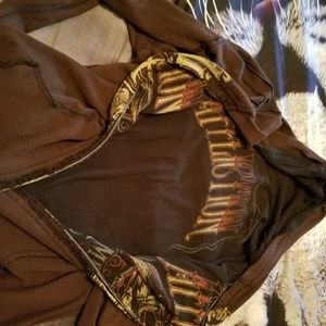 Affliction zip up reversible jacket